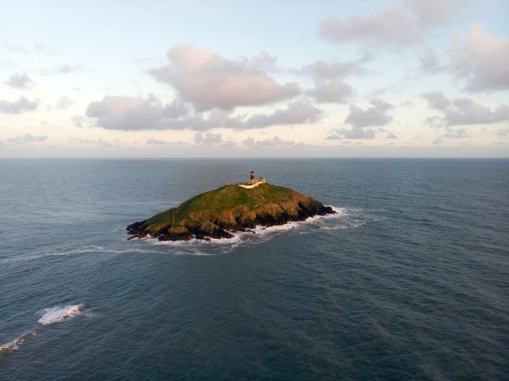 secluded island in middle of ocean
