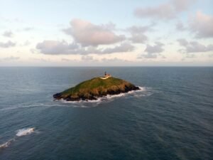 secluded island in middle of ocean